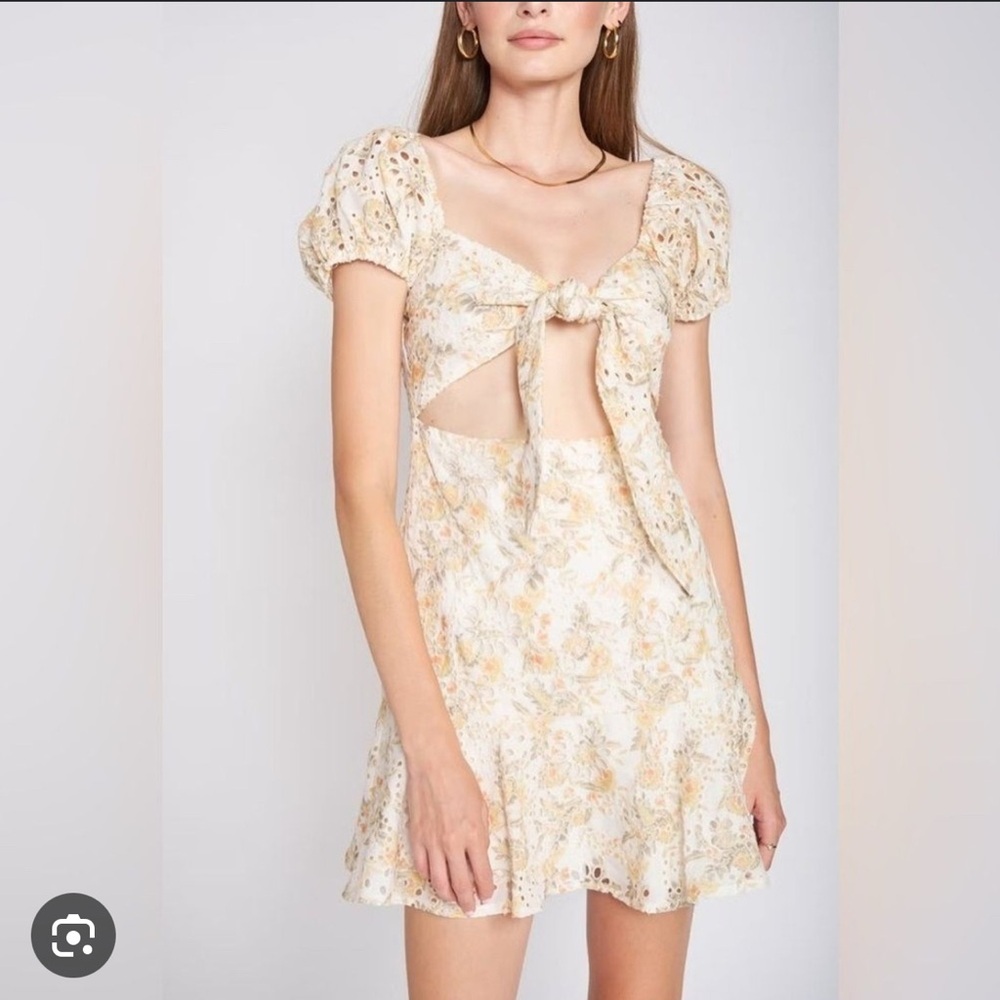 En Saison Floral Tie-Front Mini Dress - Picture 1 of 10